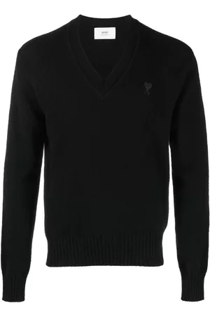 Ami V-neck knitted jumper