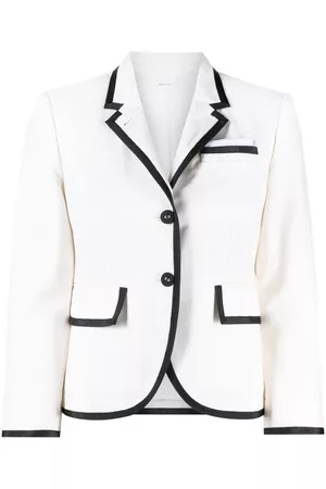 Thom Browne Grosgrain ribbon-trim blazer