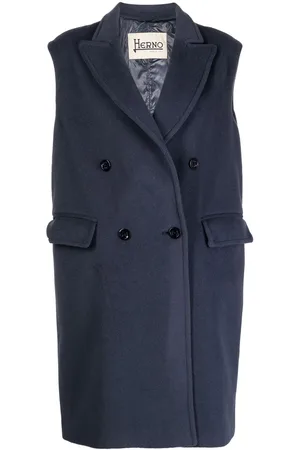 HERNO Velour-effect double-breasted coat