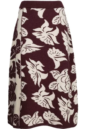 Antonio Marras Floral-jacquard knitted skirt