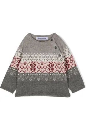 Tartine Et Chocolat Fair isle intarsia-knit jumper