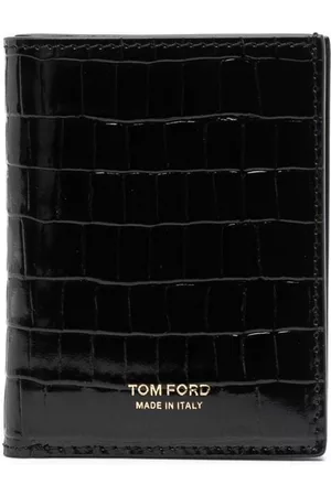 Tom Ford Men Wallets - Croco-embossed logo wallet