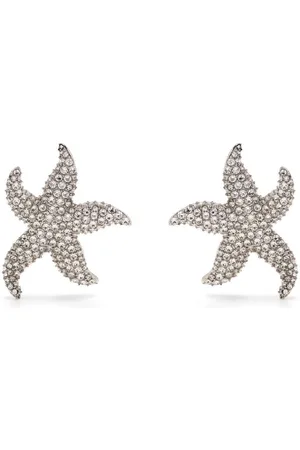 Amina Muaddi Astra crystal-embellished star earrings