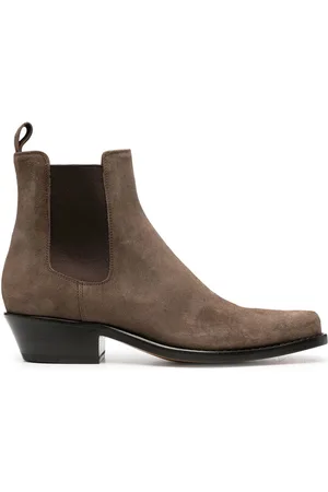 Buttero Men Boots - Square-toe suede boots