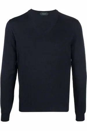 ZANONE V-neck fine-knit jumper