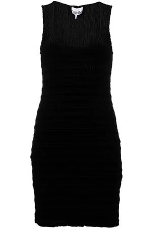 Ganni Scoop-neck sleeveless dress
