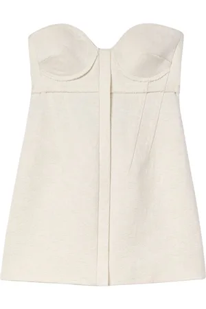 Proenza Schouler Patterned-jacquard bustier top