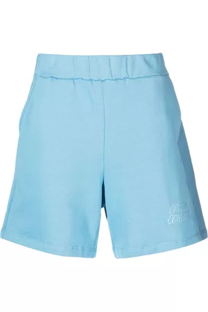 Opening Ceremony Logo-embroidered cotton track shorts