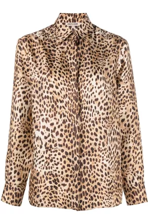 Roberto Cavalli Leopard-print silk shirt