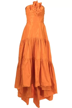Bambah Women Party Dresses - Floral-appliqué tiered gown