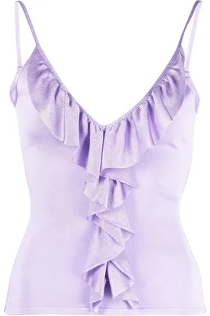 Roberto Cavalli Ruffle-detailed vest top