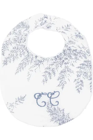 Tartine Et Chocolat Embroidered-logo fern-print bib