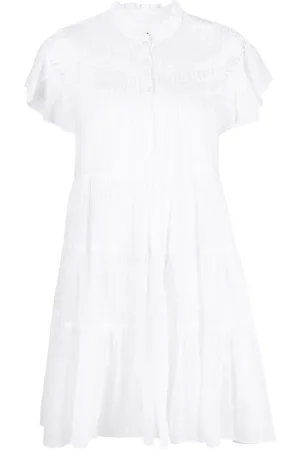 Marant Etoile Lanikaye tiered cotton minidress