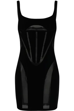 Wolford X semi-sheer panelled minidress