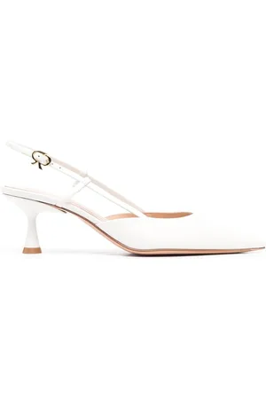 Gianvito Rossi Point toe slingback leather pumps