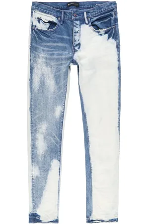 Purple Brand Paint-splatter straight-leg jeans