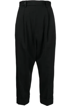 YOHJI YAMAMOTO Wool cropped tapered-trousers