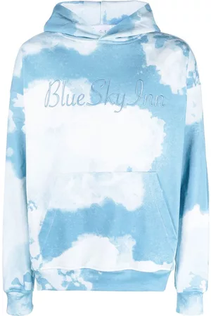 BLUE SKY INN Logo-embroidered tie-dye hoodie
