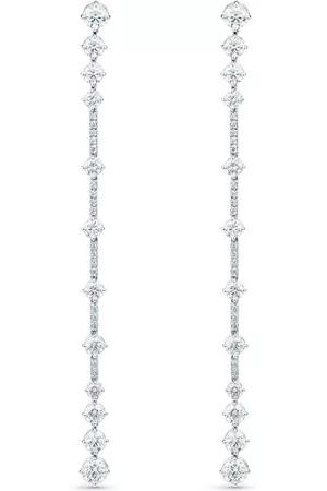 de Beers Jewellers 18kt White Gold portraits of Nature Diamond Earrings - Silver