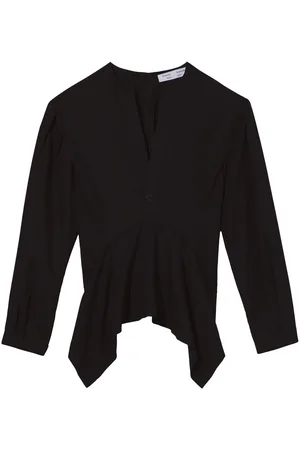 Proenza Schouler V-neck cotto poplin top