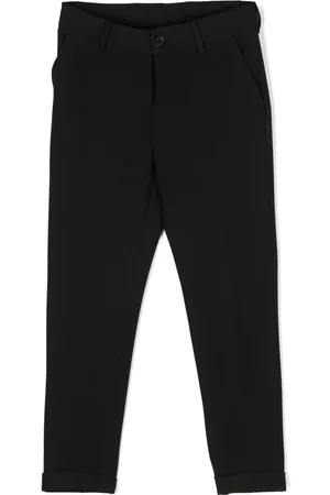 VERSACE Logo-print straight-leg trousers