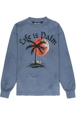 Palm Angels Distressed graphic-print sweatshirt