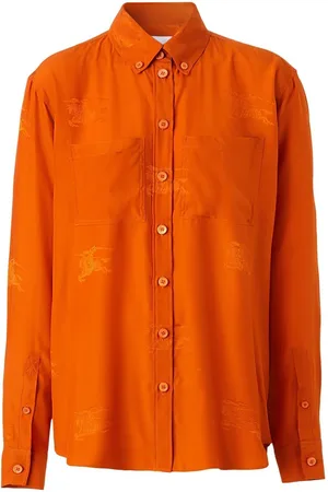 Burberry Logo-embroidered long-sleeve shirt
