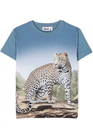 Molo Leopard-print cotton T-shirt
