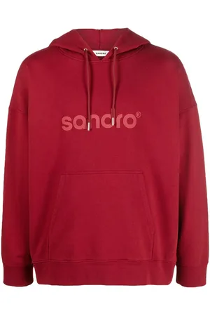 Sandro Logo-print long-sleeve hoodie