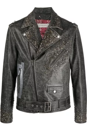 Golden Goose Leather stud-detailing jacket