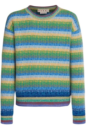 Marni Logo intarsia-knit wool jumper