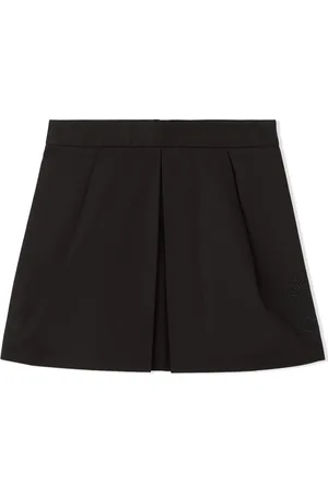 Burberry Logo-embroidered cotton twill skirt