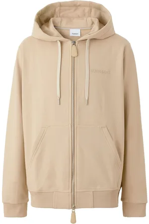 Burberry Logo-print stretch-cotton zip-front hoodie