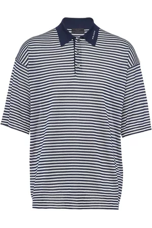Prada Men Polo Shirts - Striped polo shirt