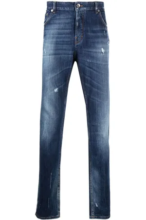 Roberto Cavalli Logo-print straight-leg jeans