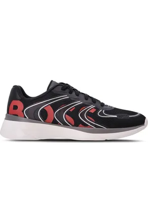 HUGO BOSS Reflective-detail mesh low-top sneakers