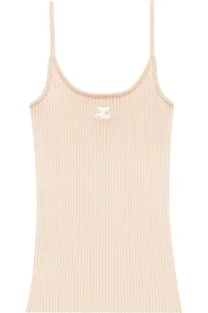 Courrèges Logo-embroidered tank top