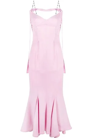 The Attico Cut-out detail fishtail-hem dress