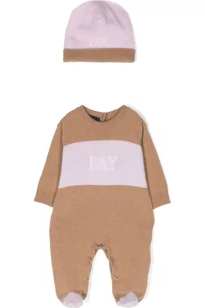 FAY Intarsia-logo pajama and beanie set