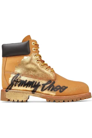 Jimmy Choo X Timberland graffiti logo ankle boots