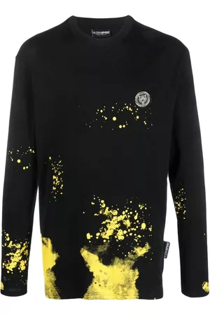 Philipp Plein Paint splatter-print long-sleeved T-shirt