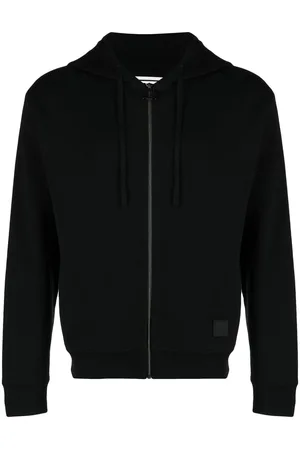 WOOYOUNGMI Jersey-knit drawstring zipped hoodie