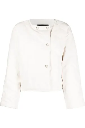 Patrizia Pepe Cropped diamond-quilt jacket