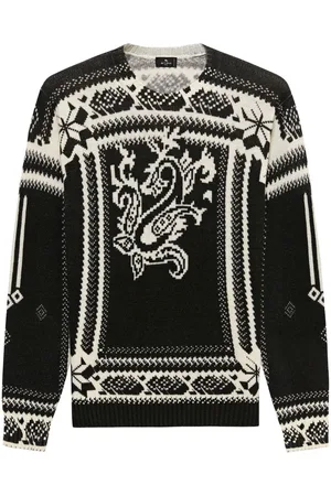 Etro Intarsia-knit crew-neck jumper