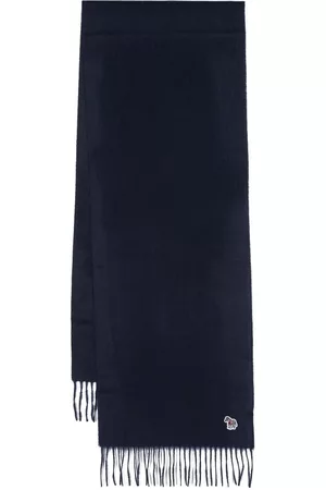 Paul Smith Zebra-patch fringed wool scarf