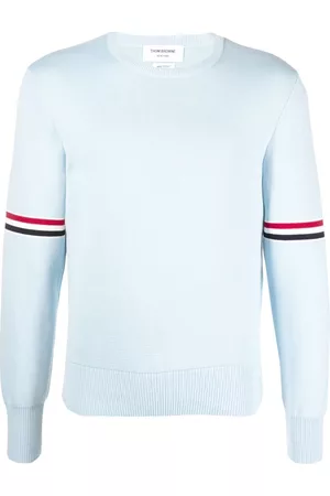 Thom Browne Stripe-detail crew neck sweater