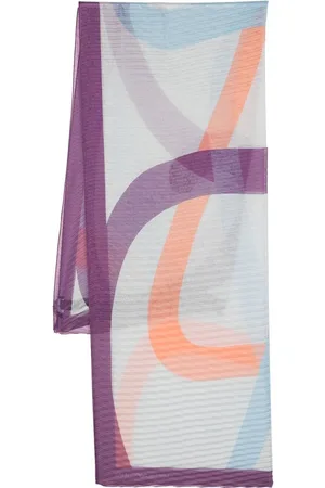 Emporio Armani Abstract-print pleated long scarf