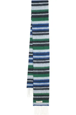 Marni Fringed colour-block scarf
