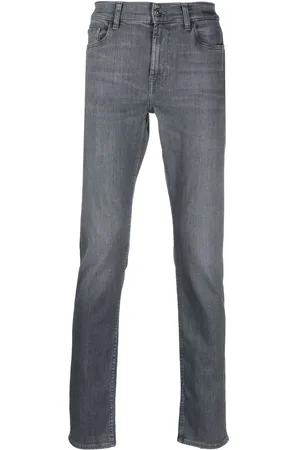 7 for all Mankind Mid-rise slim-cut jeans