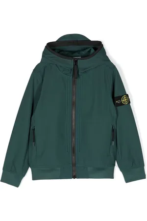 Stone Island Logo-patch hooded jacket